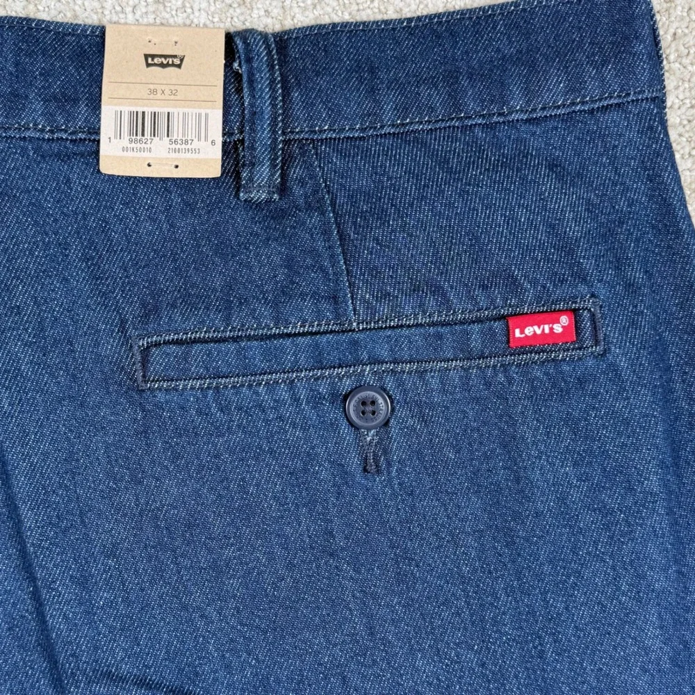 NEW Levi's Mens 38x32 XX Chino Relaxed Straight Lightweight Blue Denim Pants